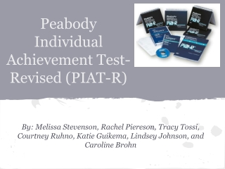 Peabody Individual Achievement Test- Revised (PIAT-R)