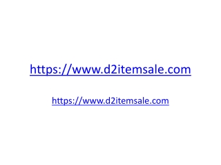 Welcome to D2itemsale. Your Cheapest Source for Diablo 2 Items.