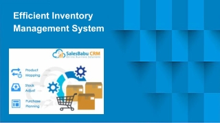 Efficient Inventory Management System