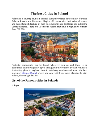 The best Cities In Poland