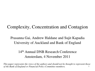Complexity, Concentration and Contagion