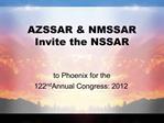 AZSSAR NMSSAR Invite the NSSAR