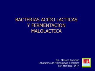 BACTERIAS ACIDO LACTICAS Y FERMENTACION MALOLACTICA