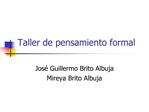 Taller de pensamiento formal