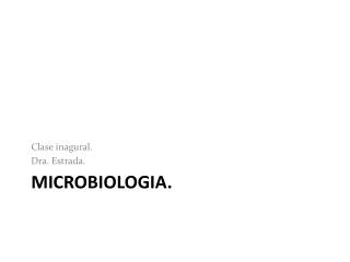 Microbiologia .