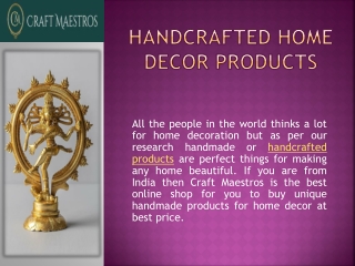 Handcrafted Home Decor Products