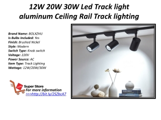 12W 20W 30W Led Track light aluminum Ceiling Rail Track lighting