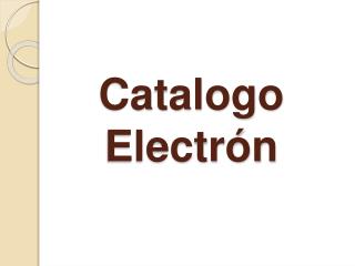 Catalogo Electrón