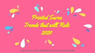 Designer Printed Saree Trends 2020