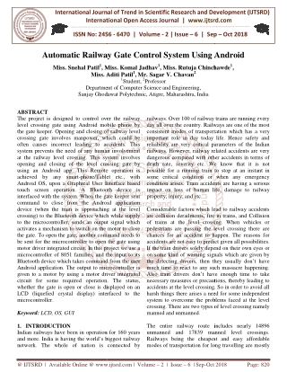 Automatic Railway Gate Control System Using Android