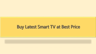 Buy Latest Smart TV at Best Price