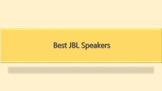 Best JBL Speakers