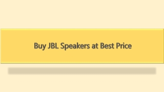 Buy JBL Speakers at Best Price