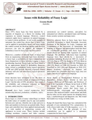 Issues with Reliability of Fuzzy Logic