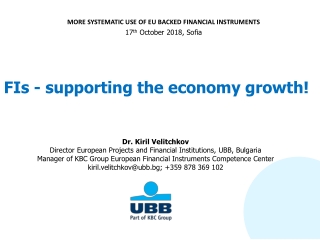 FIs - supporting the economy growth!