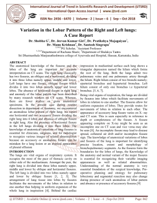 Variation in the Lobar Pattern of the Right and Left lungs A Case Report