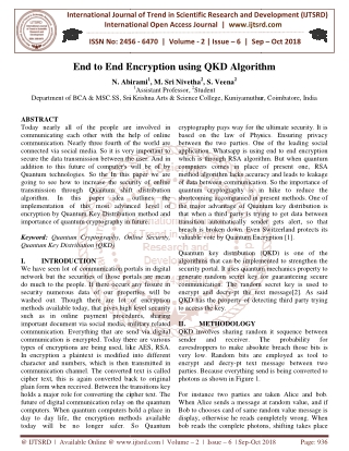 End to End Encryption using QKD Algorithm