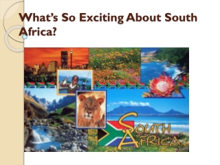 What’s So Exciting About South Africa?