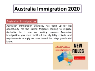Scope of Australian immigration in 2020