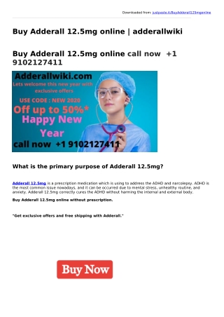 Buy Adderall 12.5mg online | adderallwiki