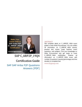 SAP Ariba P2P (C_ARP2P_19Q4) Certification Exam Questions Answers and Study Tips