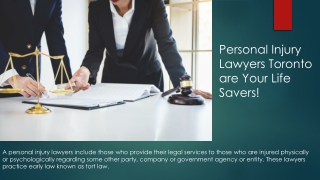 Personal injury lawyers Toronto are Your Life Savers