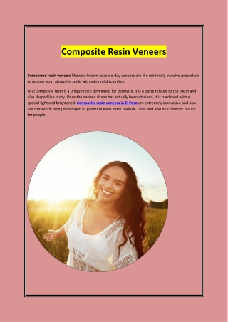 Composite Resin Veneers