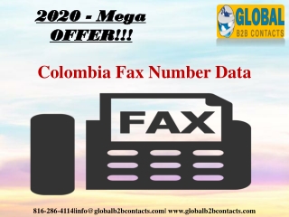 Colombia Fax Number Data