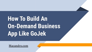 How To Build An On-Demand Business App Like GoJek