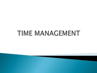 TIME MANAGEMENT