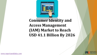 Consumer Identity and Access Management (IAM) Market Analysis and Industry Forecast (2019-2026)