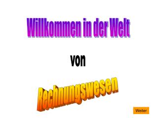 Willkommen in der Welt