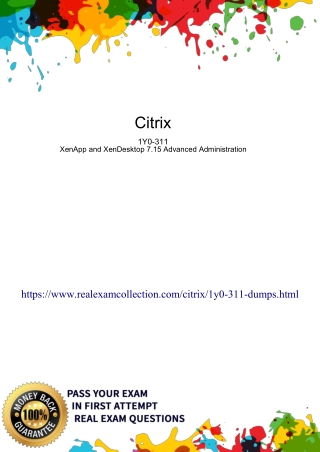 Up-to-dated Citrix 365 1Y0-311| For the Best Performance