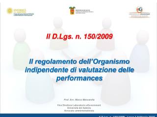 Il D.Lgs. n. 150/2009 – Lecce 1 febbraio 2010