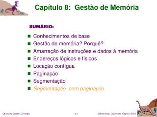 Capítulo 8: Gestão de Memória