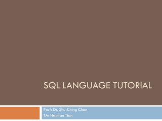 SQL LANGUAGE TUTORIAL