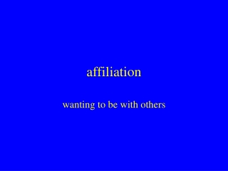 affiliation