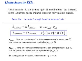 Limitaciones de TST: