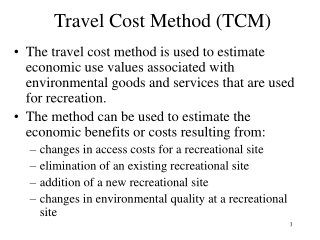 Travel Cost Method (TCM)