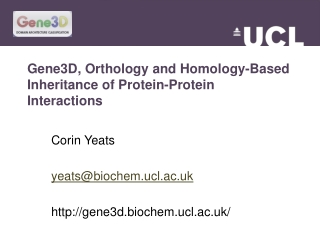 Gene3D, Orthology and Homology-Based Inheritance of Protein-Protein Interactions