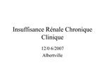 Insuffisance R nale Chronique Clinique