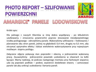 Photo report – szlifowanie powierzchni