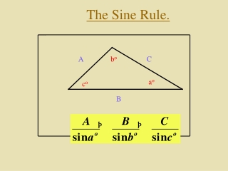 The Sine Rule.