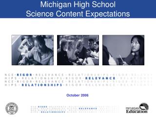 Michigan High School Science Content Expectations