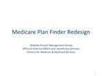 Medicare Plan Finder Redesign