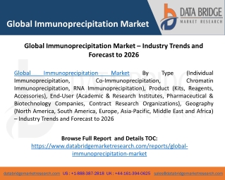 Global Immunoprecipitation Market – Industry Trends and Forecast to 2026