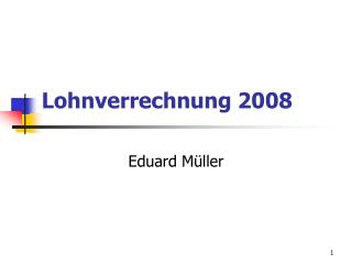 Lohnverrechnung 2008