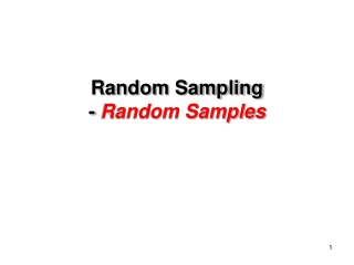 Random Sampling -  Random Samples