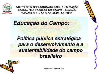 Educação do Campo: Política pública estratégica para o desenvolvimento e a sustentabilidade do campo brasileiro