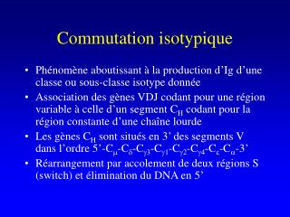 Commutation isotypique